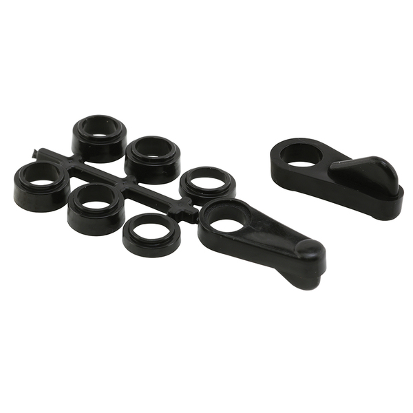 Prime-Line Universal Screen Clips, Fits Flush To 7/16 in., Plastic, Black 4 Pack L 5923